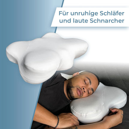 Shokunin. Orthopedic neck support pillow with 2 covers, side sleeper pillow, neck pillow, ergonomic memory foam pillow, anti-snoring pillow for neck pain and migraines, 60x40