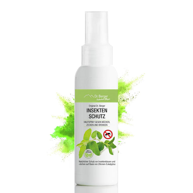 Dr. Berger Insect Repellent [VEGAN] Mosquito Repellent | Protection against ticks, mosquitoes, midges, and horseflies | Skin spray also suitable for children - Natural protection against mosquito bites | Mosquito spray