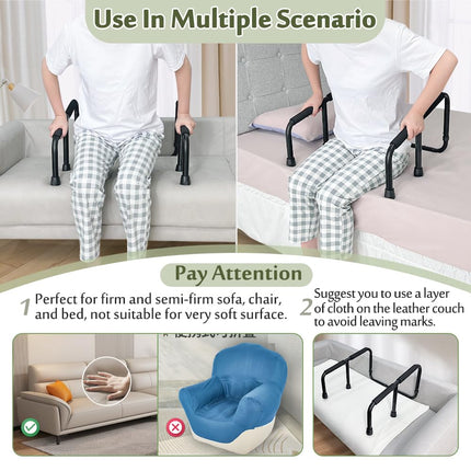 Mybow Couch Rails for Elderly People, Standing Aids, Chair Lift Assist Devices for Seniors, Handicap Couch Cane, Stand Up Mobility Aids, Seat Lifter for Chair, Couch Grab Bar, Portable Stand Frame