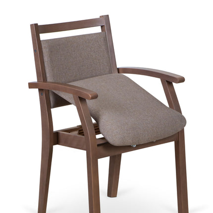 2liftu Bellevue | Chair for seniors | Lift chair | Assistive chair for getting up | Senior chair (Ash Brown/Beige)