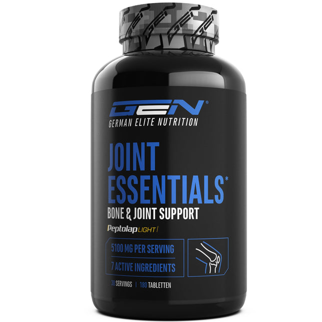 Joint Essentials - 180 Tablets - High Dose with 5100 mg per day - Glucosamine + Chondroitin + MSM + Hyaluronic Acid + Collagen + Vitamin C + Black Pepper Extract - Joint Supplement