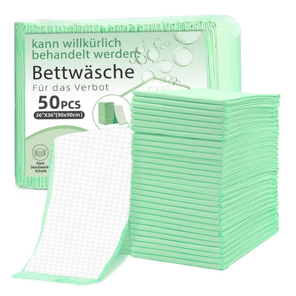 EasyVibe Disposable Bed Pads for Incontinence 50 Pieces 90x90cm 5-ply, 110g/piece, SAP 7g Bed Pads Incontinence Disposable Adult, Heavy Duty Bed Pads Incontinence, Disposable Changing Pads…