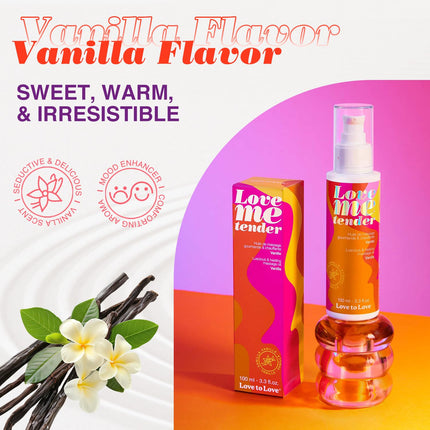 LOVE TO LOVE Love Me Tender, Indulgent and Warming Massage Oil, Vanilla, 100ml