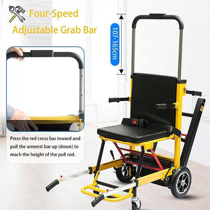 Generic Electric Stairlifts for Elderly, Manual Stair Climbing Wheelchair for Elderly with Disabilities, Folding Lightweight Evacuation Stairlift Chair Wheelchair