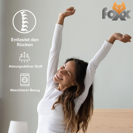 Foxx foam cube ML [50x45x40cm, with cover] Dark grey intervertebral disc cube/step bed to relieve the intervertebral discs