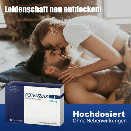 NEW: Potenziax - 50mg dietary supplement with high dosage of Maca, Guarana, Muira Puama and L-Arginine for men - tailored to the needs of men