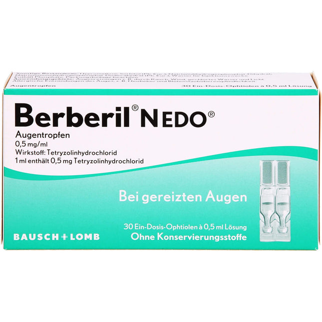 Berberil N EDO eye drops for irritated eyes, 30 single-dose pipettes