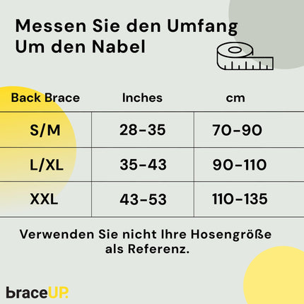 BraceUP Back Support Belt - Breathable Back Brace for Men and Women, Back Support, Lumbar Support Belt for Lower Back Pain with Sciatica (L/XL)