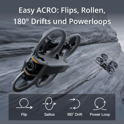 DJI Avata 2 Fly More Combo (3 batteries), FPV drone with 4K camera, 69 minutes max. flight time, acrobatics at the touch of a button, camera drone with Goggles 3 and RC Motion 3, with propeller guards