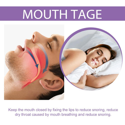 Mouth plasters for sleeping, 120 pieces sleep strips mouth tape, mouth tape for sleeping, anti-snoring sleep patches, helps against snoring and develops nasal breathing habits