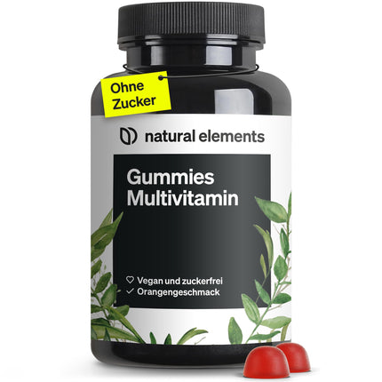 Gummies Multivitamin – 120 fruity gummies – natural flavor – with 12 vitamins and minerals (vitamin C, D3, biotin, folic acid, zinc &amp; more) – produced in Germany &amp; laboratory tested