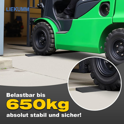 LIEKUMM 1 cm Height Door Threshold Ramp, 650 kg Load Capacity Rubber Wheelchair Ramp, Portable Small Size Threshold Ramp for Home, Steps, Curbs, Electric Wheelchair, Scooter, Motorcycle, Cuttable