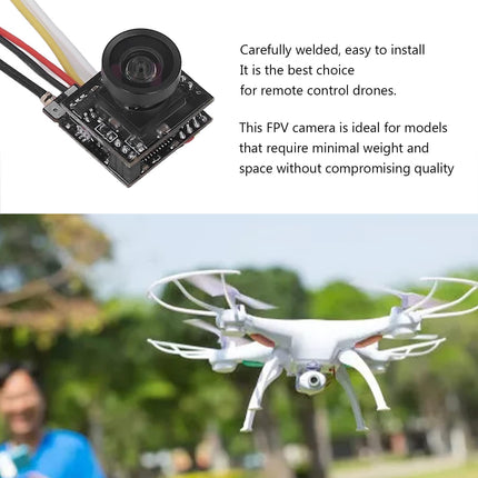 Alomejor AIO FPV Camera Wireless Video Transmitter with 800TVL HD Micro Cam for NTSC PAL Drones Racing Cars FPV Goggles Screens