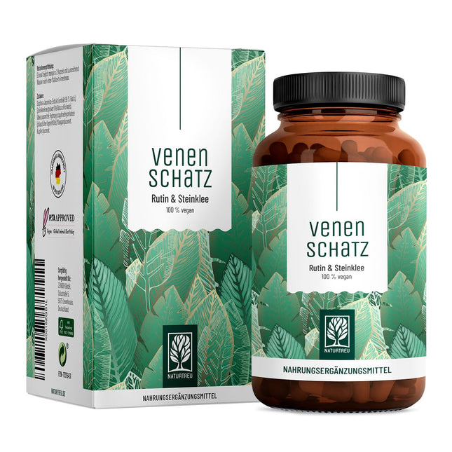 Rutin Sweet Clover Complex 120 Capsules - 500mg Rutin High Dose &amp; 394mg Sweet Clover - Herbal Alternative to Vein Capsules and Vein Tablets - Vegan - Vein Treasure from NATURTREU