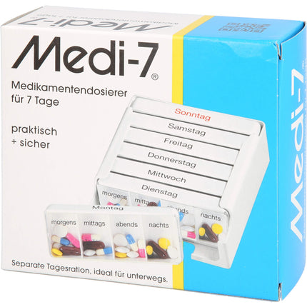 Medi 7 medication dispenser for 7 days, 1 piece (1 pack)