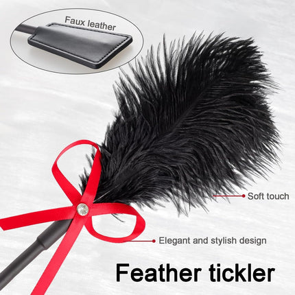 3pcs Sex Paddle Feather Tickler Whip BDSM Toys for Couples SM Flogger Crop Bondage Accessories