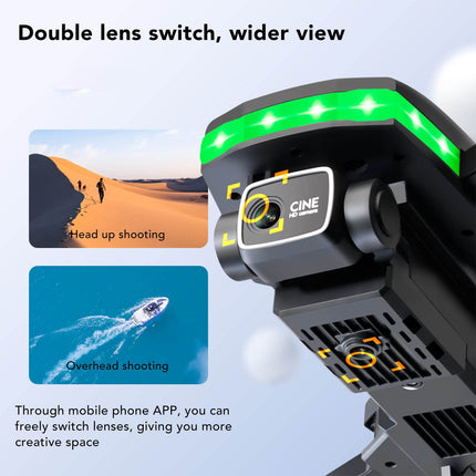 S162 FPV RC Drone, 4K HD Dual Camera WiFi Quadcopter with Waypoint Flying, Adjustable Speed, 360° Flips, Automatic Photography, Automatic Hovering,