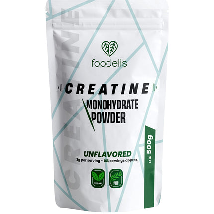 Creatine Monohydrate Powder 500g | 100% micronized creatine monohydrate powder | Tasteless | Includes dispenser | Optimal solubility | Vegan | GMO-free