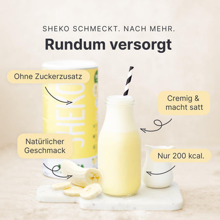 SHEKO Balance Shake Banana - 21 Creamy Meal Replacement Shakes for Weight Loss - High Protein, Gluten-Free &amp; Natural Flavor - Weight Loss Shake