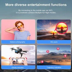 OBEST Drone with 4K Camera for Kids Beginners, Foldable Mini Drone WiFi Live Transmission, Brushless Motor, Obstacle Avoidance, 2 Batteries, Long Flight Time, Headless Mode, 3D Flip, One Key Takeoff/Landing