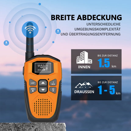 Set of 3, NXGKET Walkie Talkies Rechargeable for Adults and Children, Long Range 5km Walkie Talkie with Li-ion Battery, VOX Flashlight for Outdoors, Camping, Hiking