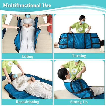 Rotating Movable Bed Position Pads, Sliding Sheet for Elderly Bedridden Patient Sliding Sheet with Handles for Incontinence, Bariatric, Elderly - Reusable