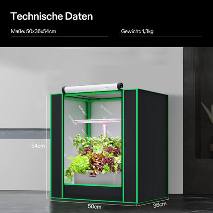 VIVOSUN Grow Tent Small 50x36x54cm Grow Tent Mini with highly reflective Mylar, sealed floor design, ventilation window and cable feed-through hole for Aerogarden hydroponic growing system