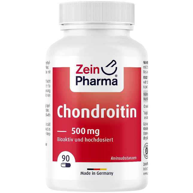 ZeinPharma Chondroitin Capsules 500 mg (90 Capsules) – Food supplement without additives, organic, for your joints, laboratory-tested