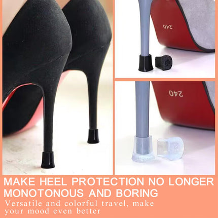 10 Pairs Heel Protectors, Heel Protectors for High Heels - Heel Repair Set, Non-Slip Replacement Heel Protector, Heel Protector for Grass Wedding Outdoor Activities - Xx/Xs/S/M/L Size
