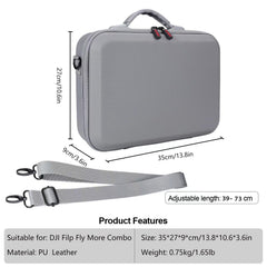 Uvafly Flip Bag, Portable Storage Bag, Travel Protective Case for DJI Flip Fly More Combo Drone and RC 2 Remote Controller Accessories