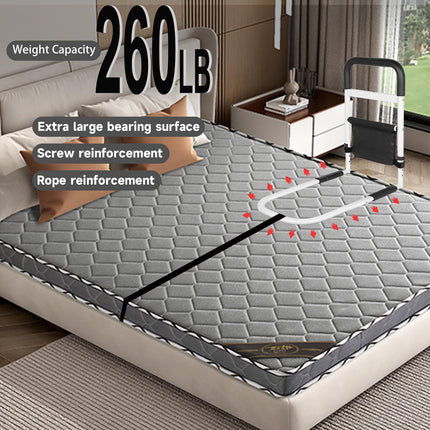 Aolawco Adjustable Bed Riser with LED Sensor Light, Bed Entry Aid with Bag, Height Adjustable Grab Bar Grab Rails for Seniors, Elderly, Adults