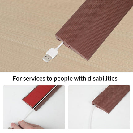 Door threshold ramp, 90 x 7.5 x 1CM / 1.5CM / 2CM wheelchair ramp PVC threshold ramp, door threshold ramps for wheelchairs, walkers or e-scooters (brown, 1CM)