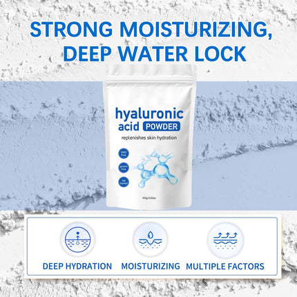 Hyaluronic Acid Serum Powder, Low Molecular Weight, Vegan Cosmetics Grade, Water Soluble, Skin Hydration and Moisture Support Supplements for DIY Facial Serum &amp; Anti-Aging Skincare (1)