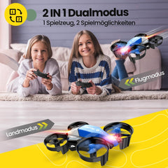 Holy Stone HS210F Mini Drone for Kids, 2 in 1 RC Quadcopter with Landing Mode and Flight Mode, One Key Start, Altitude Hold, 3D Flips, Headless Mode, Toy Gifts for Boys, C0 (Blue)