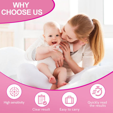 50 ovulation tests, optimal sensitivity ovulation tests, ovulation test 25 miu/ml, ovulation tests for ovulation, fertility test for women, easy to use