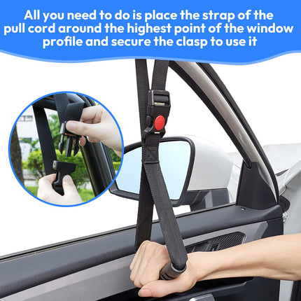 Car exit aid with handle cord, multifunctional car exit aid, car entry aid for pregnant women, seniors, disabled, grab handle for car for most vehicles, 19 * 12 * 7cm