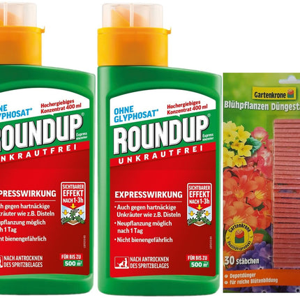 Roundup Express Concentrate - 2x 400 ml - Weed killer for controlling moss and weeds