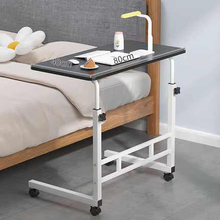 OSKOPWRC Laptop Table Movable Work Desk, Height Adjustable, Portable Nightstand with Wheels, Movable Laptop Desk for Home, Office, Nightstand, Side Table for Over Bed,