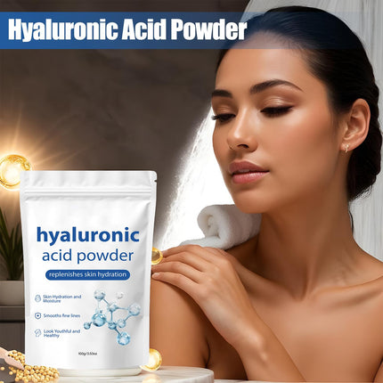 Hyaluronic Acid Powder | 100 g Hyaluronic Acid Powder Pure | Deep Hydration Hyaluronic Acid Serums for Face Masks | Water-Soluble Hyaluronic Powder Skin Care for All Skin Types