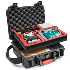 SYMIK Two-layer waterproof case for DJI Mini 4 Pro, Professional drone case bag for DJI Mini 4 Pro/3/Pro, RC/RC2/N1/N2, Fly More Combo drone accessories P330-MMDL