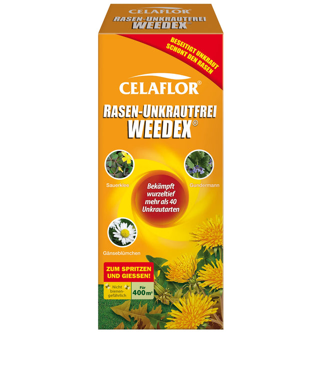 Celaflor Lawn Weed Free Weedex, weed killer for controlling weeds in lawns, 400ml concentrate