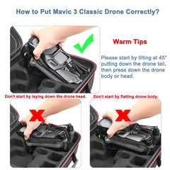 RLSOCO Carrying Case for DJI Mavic 3 Classic/Mavic 3 Fly More Combo/Cine Premium Combo - Fits DJI RC Pro or DJI RC Controller, Mavic 3 Housing, Batteries, Charger, Propellers