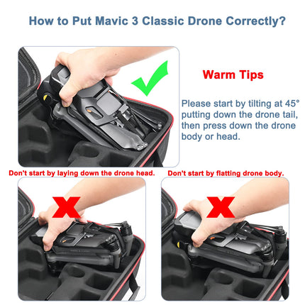 RLSOCO Carrying Case for DJI Mavic 3 Classic/Mavic 3 Fly More Combo/Cine Premium Combo - Fits DJI RC Pro or DJI RC Controller, Mavic 3 Housing, Batteries, Charger, Propellers