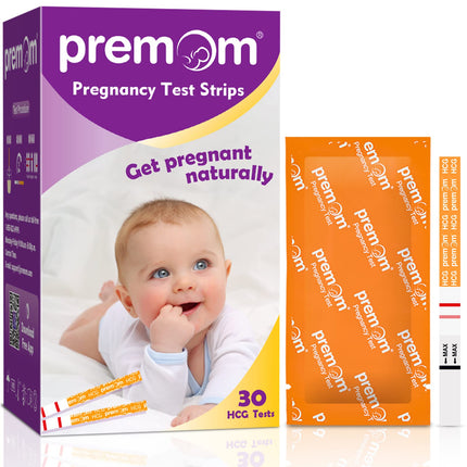Premom 30 x Pregnancy Test Early Test Ultra-sensitive early pregnancy test: Pregnancy Test 10 mIU/ml - Early detection of pregnancy in 3 minutes - Value pack 30 SST early test
