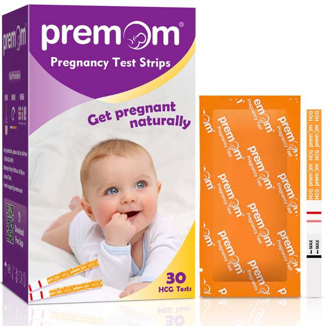 Premom 30 x Pregnancy Test Early Test Ultra-sensitive early pregnancy test: Pregnancy Test 10 mIU/ml - Early detection of pregnancy in 3 minutes - Value pack 30 SST early test
