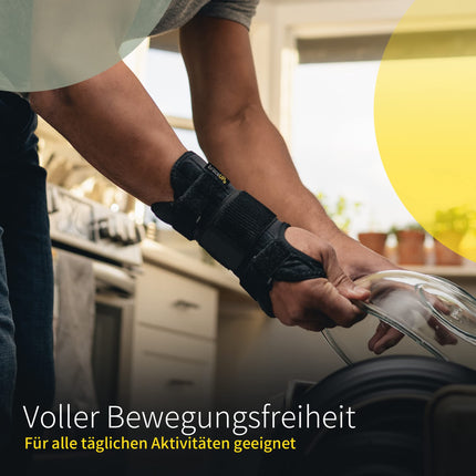 BraceUP Wrist Support with Metal Left and Right Hand - Wrist Brace, Wrist Bandages, for Tendonitis (S/M, Right Hand)