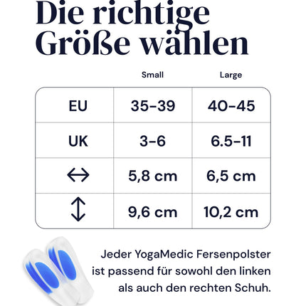 YOGAMEDIC Heel Cushions for Shoes, Heel Spur, 4 Pack, Orthopedic Gel Heel Insert, Heel Cushion for Achilles Tendon, Plantar Fasciitis, Insole (Size 40-45)