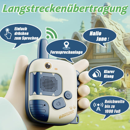 DQMOON Walkie Talkie Children, Toys from 3 4 5 6 7 8 Years Dinosaur Toy Gifts Boy 3-10 Years Outdoor Games for Children Walkie Talkie Children's Toys Christmas Gift Ideas Toys