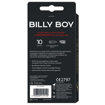 Billy Boy SKYN Latex-Free Condoms with Dots, 10 Pieces