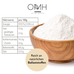 Inulin powder prebiotics fiber 1100g (1.1kg) grown in Europe chicory root vegan
